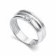 Серебряное кольцо АЛЬКОР 01-5108/000Б-00 с бриллиантом