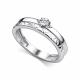 Серебряное кольцо АЛЬКОР 01-5109/000Б-00 с бриллиантом