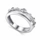 Серебряное кольцо АЛЬКОР 01-5110/000Б-00 с бриллиантом