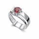 Серебряное кольцо АЛЬКОР 01-5151/00ГР-00 с гранатом