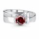 Серебряное кольцо АЛЬКОР 01-5151/00ГР-00 с гранатом