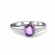 Серебряное кольцо АЛЬКОР 01-5152/00АМ-00 с аметистом