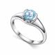 Серебряное кольцо АЛЬКОР 01-5152/00ТБ-00 с топазом