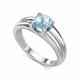 Серебряное кольцо АЛЬКОР 01-5154/00ТБ-00 с топазом