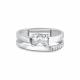 Серебряное кольцо АЛЬКОР 01-5156/00ГХ-00 с фианитом и горным хрусталём