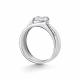 Серебряное кольцо АЛЬКОР 01-5156/00ГХ-00 с фианитом и горным хрусталём