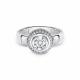 Серебряное кольцо АЛЬКОР 01-5157/00ГХ-00 с фианитом и горным хрусталём