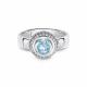 Серебряное кольцо АЛЬКОР 01-5157/00ТБ-00 с топазом и фианитом