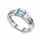 Серебряное кольцо АЛЬКОР 01-5158/00ТБ-00 с топазом и фианитом