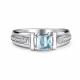 Серебряное кольцо АЛЬКОР 01-5158/00ТБ-00 с топазом и фианитом