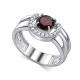 Серебряное кольцо АЛЬКОР 01-5159/00ГР-00 с фианитом и гранатом