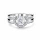 Серебряное кольцо АЛЬКОР 01-5159/00ГХ-00 с фианитом и горным хрусталём