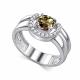 Серебряное кольцо АЛЬКОР 01-5159/00СТ-00 с фианитом и султанитом