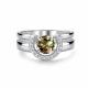 Серебряное кольцо АЛЬКОР 01-5159/00СТ-00 с фианитом и султанитом