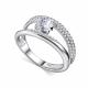 Серебряное кольцо АЛЬКОР 01-5174/00КЦ-00 с фианитом
