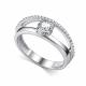 Серебряное кольцо АЛЬКОР 01-5175/00КЦ-00 с фианитом