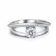 Серебряное кольцо АЛЬКОР 01-5175/00КЦ-00 с фианитом