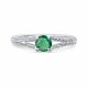 Серебряное кольцо АЛЬКОР 01-5183/000И-00 с фианитом и изумрудом
