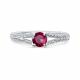 Серебряное кольцо АЛЬКОР 01-5183/000Р-00 с фианитом и рубином