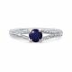 Серебряное кольцо АЛЬКОР 01-5183/000С-00 с фианитом и сапфиром