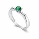 Серебряное кольцо АЛЬКОР 01-5184/000И-00 с изумрудом