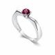 Серебряное кольцо АЛЬКОР 01-5184/000Р-00 с рубином