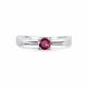 Серебряное кольцо АЛЬКОР 01-5184/000Р-00 с рубином