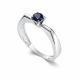 Серебряное кольцо АЛЬКОР 01-5184/000С-00 с сапфиром