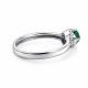 Серебряное кольцо АЛЬКОР 01-5185/000И-00 с фианитом и изумрудом