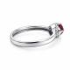 Серебряное кольцо АЛЬКОР 01-5185/000Р-00 с фианитом и рубином