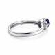 Серебряное кольцо АЛЬКОР 01-5185/000С-00 с фианитом и сапфиром