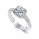 Серебряное кольцо АЛЬКОР 01-5189/000М-00 с фианитом и муассанитом