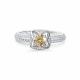 Серебряное кольцо АЛЬКОР 01-5189/001М-00 с фианитом и муассанитом