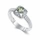 Серебряное кольцо АЛЬКОР 01-5189/002М-00 с фианитом и муассанитом