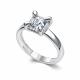 Серебряное кольцо АЛЬКОР 01-5190/000М-00 с фианитом и муассанитом