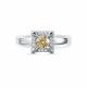 Серебряное кольцо АЛЬКОР 01-5190/001М-00 с фианитом и муассанитом