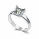 Серебряное кольцо АЛЬКОР 01-5190/002М-00 с фианитом и муассанитом
