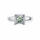Серебряное кольцо АЛЬКОР 01-5190/002М-00 с фианитом и муассанитом