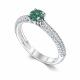 Серебряное кольцо АЛЬКОР 01-5191/002М-00 с фианитом и муассанитом
