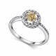 Серебряное кольцо АЛЬКОР 01-5192/001М-00 с фианитом и муассанитом