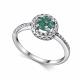 Серебряное кольцо АЛЬКОР 01-5192/002М-00 с фианитом и муассанитом