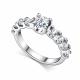 Серебряное кольцо АЛЬКОР 01-5193/000М-00 с фианитом и муассанитом