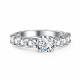 Серебряное кольцо АЛЬКОР 01-5193/000М-00 с фианитом и муассанитом