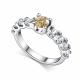 Серебряное кольцо АЛЬКОР 01-5193/001М-00 с фианитом и муассанитом