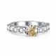 Серебряное кольцо АЛЬКОР 01-5193/001М-00 с фианитом и муассанитом