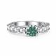 Серебряное кольцо АЛЬКОР 01-5193/002М-00 с фианитом и муассанитом