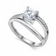 Серебряное кольцо АЛЬКОР 01-5198/00КЦ-00 с фианитом