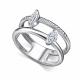 Серебряное кольцо АЛЬКОР 01-5201/00КЦ-00 с фианитом