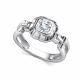 Серебряное кольцо АЛЬКОР 01-5220/00КЦ-00 с фианитом