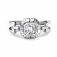 Серебряное кольцо АЛЬКОР 01-5220/00КЦ-00 с фианитом